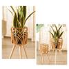 ZEPFJHE Rattan Indoor Plant Stand with Wooden Legs view 4