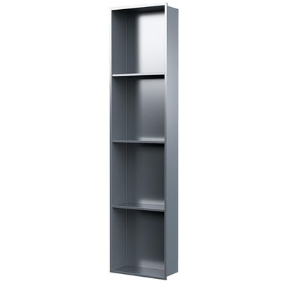 304 Stainless Steel Wall-Mounted Shower Niche, Gray, 1200 x 200 mm