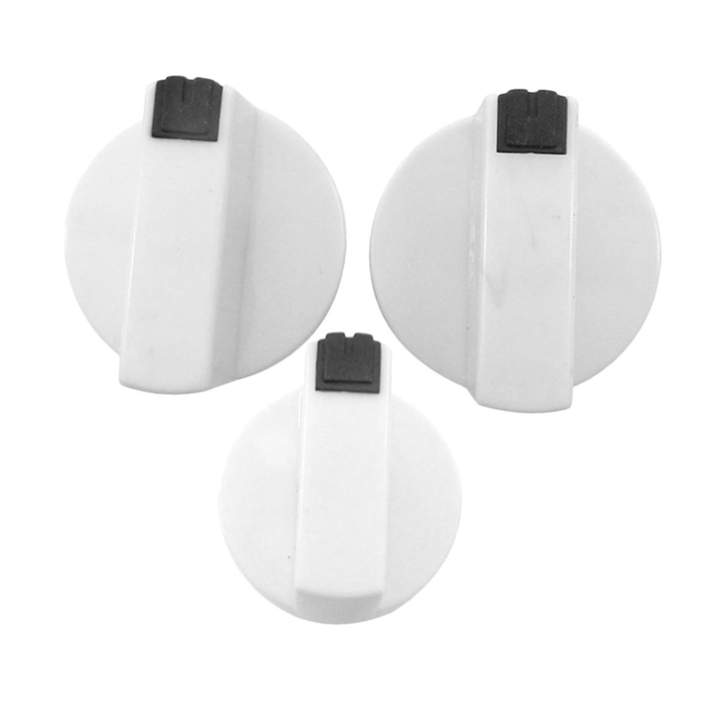 3-Pack Plastic Gas Water Heater Knobs, White