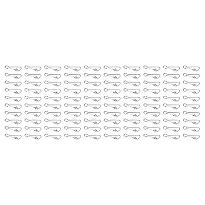 Lahdrhab 100-Piece Fishing Snap Swivels, Line Connectors for Carp Fishing, L-15 mm