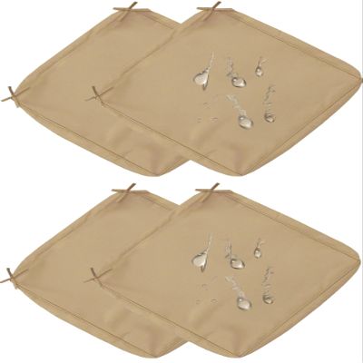 Hoowarm Outdoor Waterproof Sofa Seat Cushion Covers, 48 x 48 x 10 cm, 4-Pack