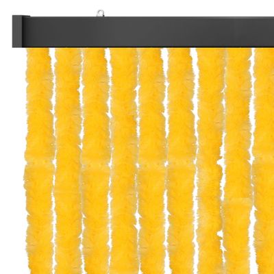 Arsvita Yellow Chenille Insect Screen Door Curtain, 100 x 220 cm