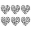 M METERXITY 6-Pack Rhinestone Heart Iron-On Patches view 1