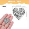 M METERXITY 6-Pack Rhinestone Heart Iron-On Patches view 3