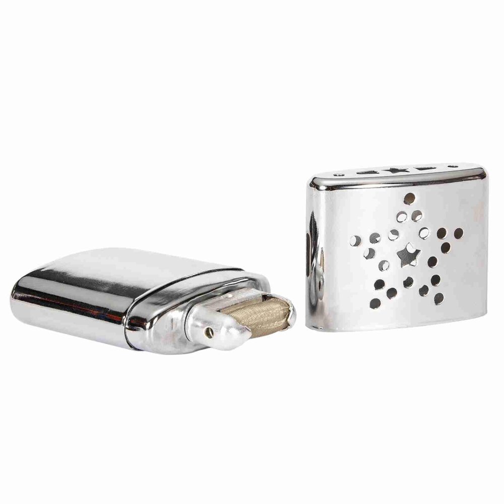 CHICIRIS Refillable Hand Warmer with Pouch for Camping and Hiking, Zinc Alloy, 9 x 5 x 2 cm, 60 g, 2.1 oz (1)