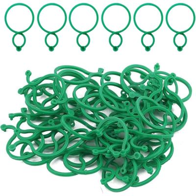 200 Plant Support Clips, Green Plastic Clips for Trellises and Cages