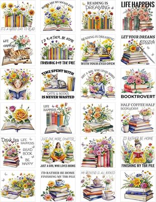 GLOBLELAND Spring 25 Sheets Colorful Window Stickers