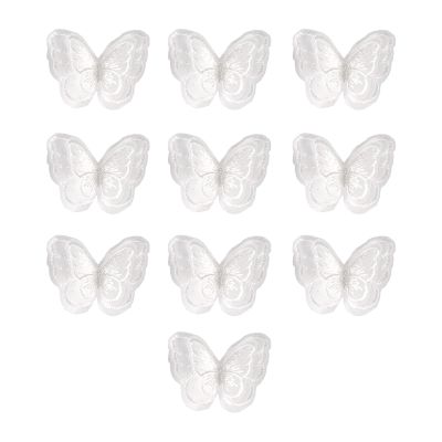 SueaLe 10pcs Double Layer Butterfly Appliques