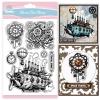 GLOBLELAND Vintage Steampunk Clear Stamps view 1