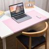 Foldable PU Leather Desk Mat, Non-Slip, for Mouse and Keyboard, Pink, 70 x 35 cm view 1