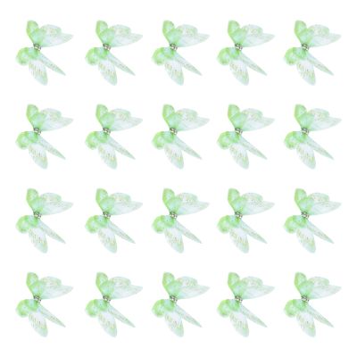 GKYQVE 20pcs Butterfly Appliqués with Rhinestones