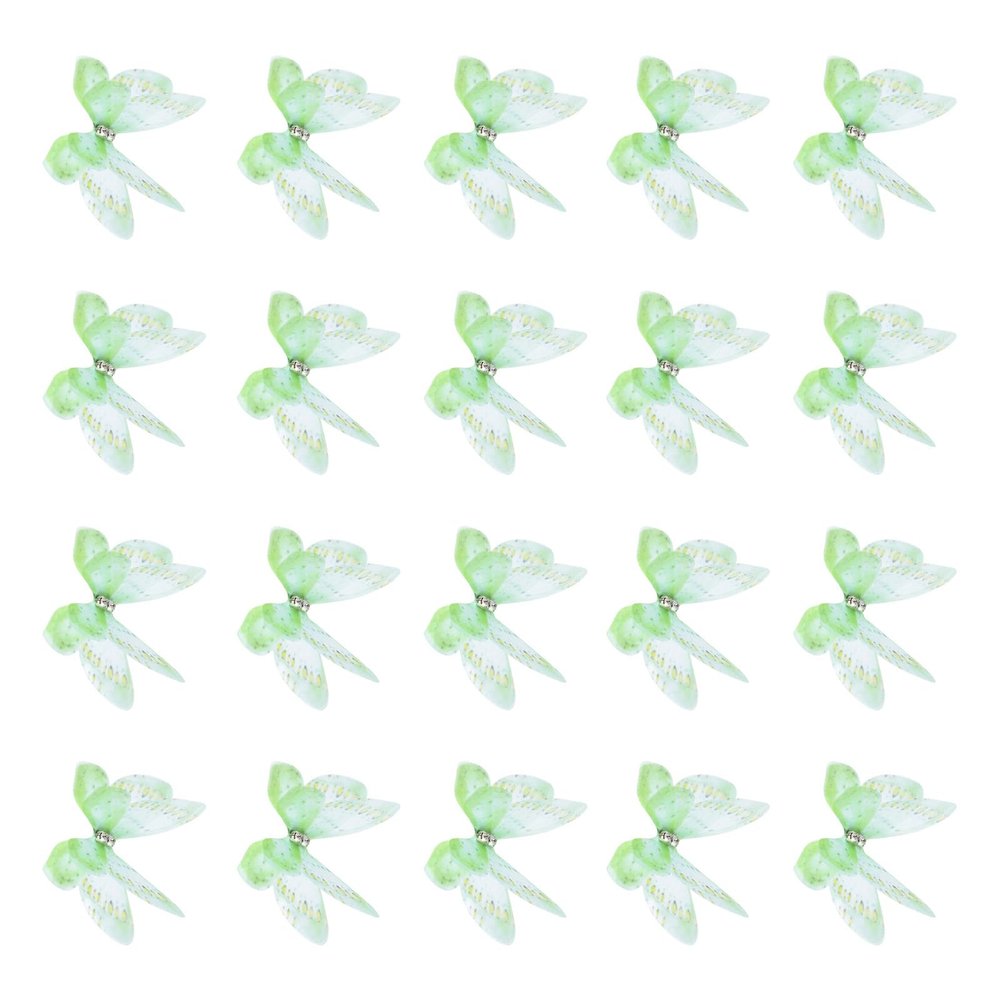 GKYQVE 20pcs Butterfly Appliqués with Rhinestones