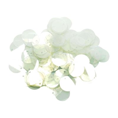predolo 130 Pcs Loose Sequins with Hole, Glitter Application, DIY Spangles Decor, 16mm, for Bridal Wear, Scrapbooking Accessories, Clear