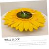 Ciieeo Round Sunflower-Shaped Resin Wall Clock, Silent view 2