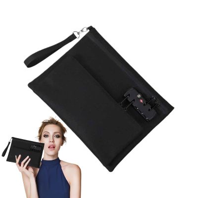 Locking Money Bag with Zipper, Double-Layer Waterproof Travel Pouch