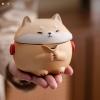 Scizorito Travel Tea Set, Mini Kung Fu Tea Set with Tea Infuser and Carrying Case, Shiba Inu view 2