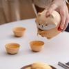 Scizorito Travel Tea Set, Mini Kung Fu Tea Set with Tea Infuser and Carrying Case, Shiba Inu view 4
