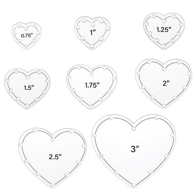 AHANDMAKER 16-Piece Heart Quilt Template Set