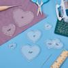 AHANDMAKER 16-Piece Heart Quilt Template Set view 4