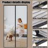 Magnetic Fly Screen Door for Balcony Doors, 130 x 227 cm, No Drilling, Black view 2