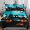 LLXXHH Halloween 3D-Printed Microfiber Duvet Cover Set, 3-Piece, Double, 200 x 200 cm view 1