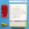 FINGERINSPIRE 6-Piece Rose Stencil Set with Brush 15x15cm view 3
