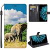 SEHEYA Phone Case for Xiaomi 14T 5G, Foldable PU Leather Flip Wallet Case with 3D Elephant Pattern, 3 Card Slots, Shock-Resistant view 1