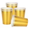 10 Pack Gold Disposable Paper Cups 9 oz view 1