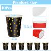 10 Pack Black Disposable Paper Cups with Gold Dots view 2