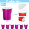 RONGZUBAT 10 Pack Purple Disposable Paper Cups view 2