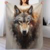 LLXXHH Wolf Blanket, Soft Four-Season Throw, Bed, Sofa, Couch and Flannel Blanket, 100 x 130 cm view 1
