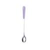 Coffee Spoon with Ceramic Handle, Stainless Steel, Dessert Spoon for Weddings, Christmas, Birthdays, Polished (L, Purple) view 1