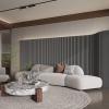 Expandable Paper Room Divider, Freestanding Partition, Gray, 500(L) x 240(H) x 35 cm view 1
