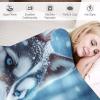 Wolf Thick Soft Warm Cozy Flannel-Fleece Throw Blanket, 100 x 130 cm view 3