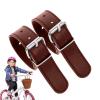 Bicycle Basket Leather Straps – Scooter Basket Straps for Adults and Children, Adjustable Riding Accessory for Children view 1