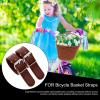 Bicycle Basket Leather Straps – Scooter Basket Straps for Adults and Children, Adjustable Riding Accessory for Children view 2