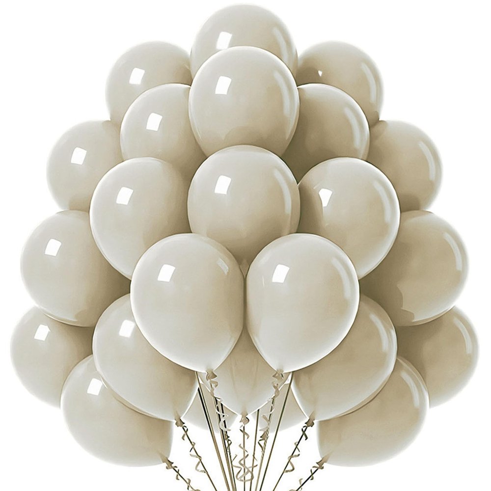 Gleemix Beige Balloons, 20 Pack