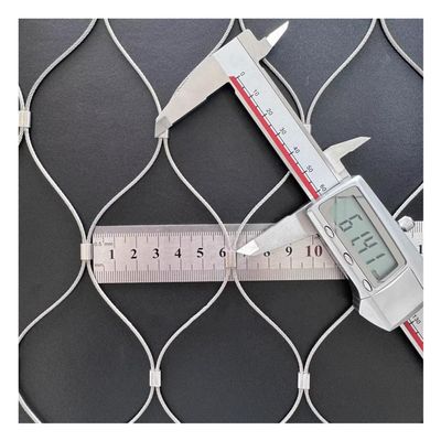 SXEVZOO 304 Stainless Steel Cable Mesh, 6 cm Mesh, 1.5 mm Safety Net for Stairs, Garden and Deer Fencing, 0.7 x 8 m