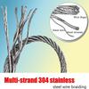 SXEVZOO 304 Stainless Steel Cable Mesh, 6 cm Mesh, 1.5 mm Safety Net for Stairs, Garden and Deer Fencing, 0.7 x 8 m view 2