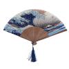 Japanese Hand Fan - Kanagawa Wave Design view 1