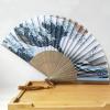 Japanese Hand Fan - Kanagawa Wave Design view 3