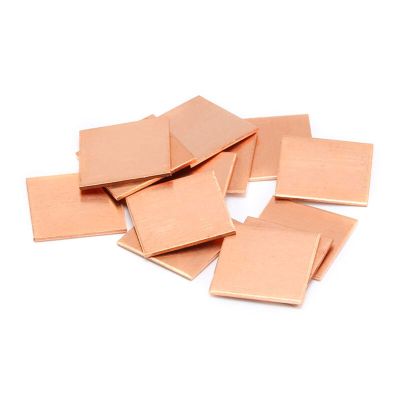 ZBORAVPIX Pure Copper Shim Sheets, 20 x 20 x 0.8–1.0 mm, 5-Pack