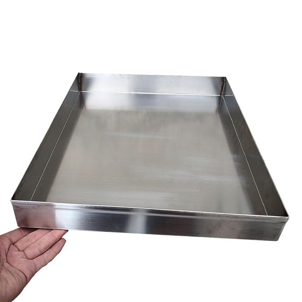 AC Condensate Drain Pan, Stainless Steel Water Collection and Drain Pan, 80 x 70 cm (32 x 28 in)