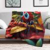 LLXXHH Spider Flannel Throw Blanket, Soft Picnic Blanket for Bedroom, Sofa and Outdoors, 100 × 130 cm view 2