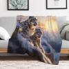 Leopard Plush Fleece Blanket with 3D Pattern, Warm and Soft, 130 x 180 cm view 2