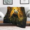 Panda Flannel Throw Blanket for Couch, Chair and Home, All-Season Cozy Blanket, 130 x 150 cm view 2