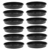 ibasenice Black Plastic Plant Saucers, Round, 12-Pack, Large view 1