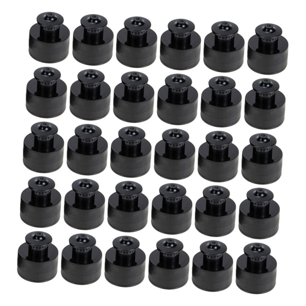 Push-Pull Bottle Caps, 28 mm, 30-Pack, Plastic, for Sports Bottles