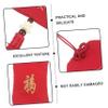 MUCKLILY 3-Piece Empty Fabric Charm Bags with Tassel view 3