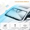 MeKnMoney Front Windshield Sun Shade for Jeep Renegade, Renegade S, Compass and Commander, UV Protection, Heat-Insulated, 140 × 80 cm view 2